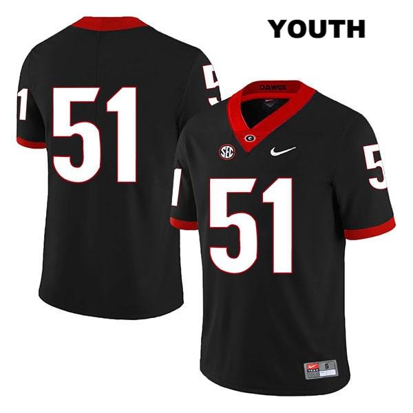 Georgia Bulldogs Youth David Marshall #51 NCAA No Name Legend Authentic Black Nike Stitched College Football Jersey RVI7256IH